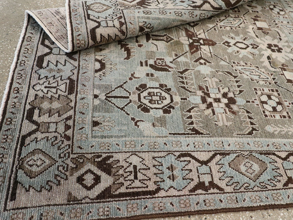 Vintage Persian Malayer Accent Rug, No.28579 - Staging