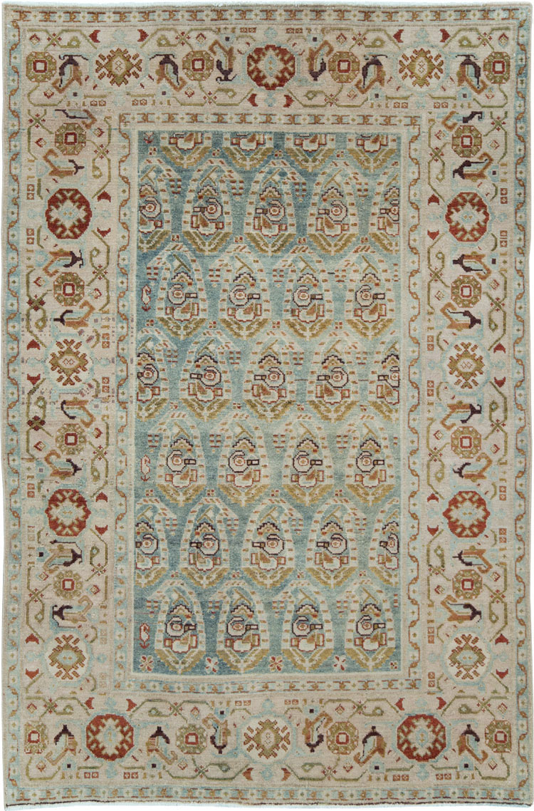 Vintage Persian Malayer Accent Rug (Pair: 2 of 2), No.28580 - Staging