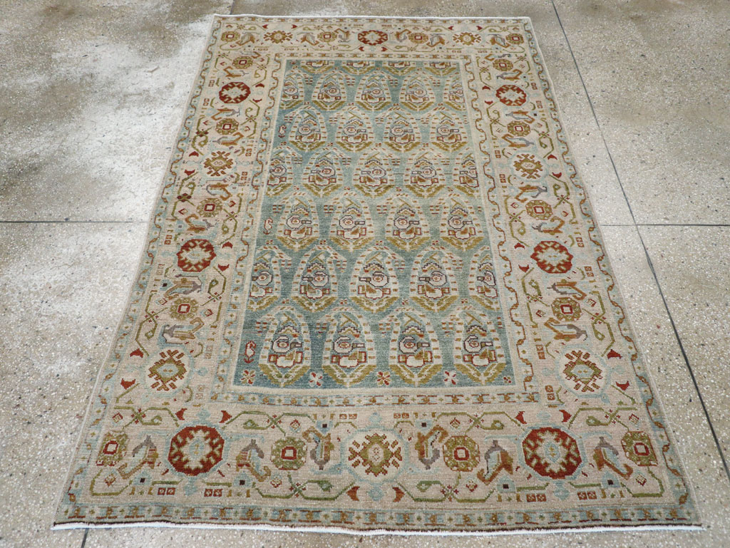 Vintage Persian Malayer Accent Rug (Pair: 2 of 2), No.28580 - Staging
