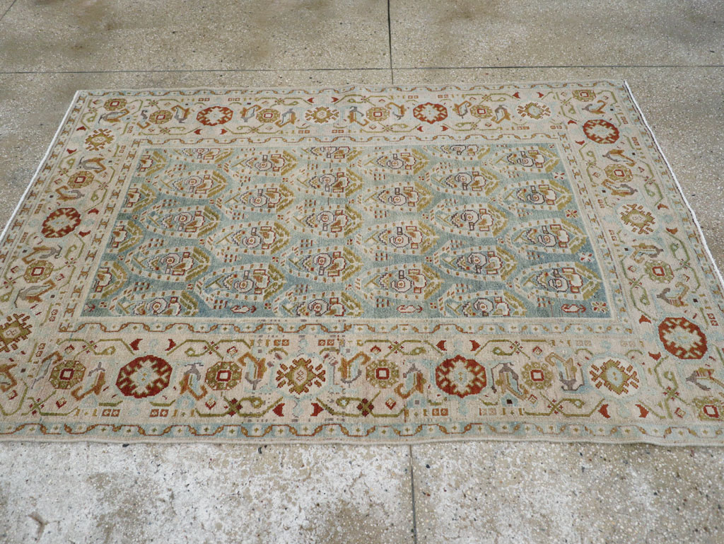 Vintage Persian Malayer Accent Rug (Pair: 2 of 2), No.28580 - Staging