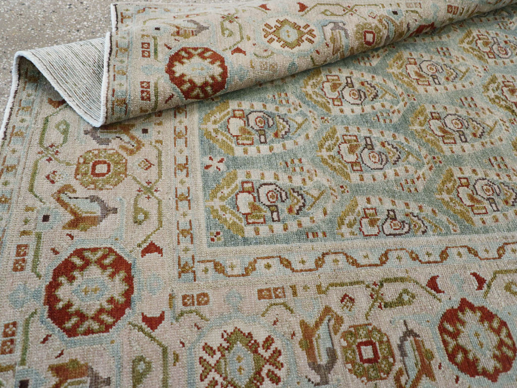 Vintage Persian Malayer Accent Rug (Pair: 2 of 2), No.28580 - Staging