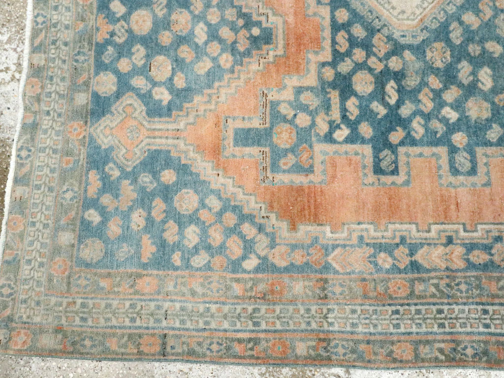 Vintage Persian Afshar Accent Rug, No.28582 - Staging