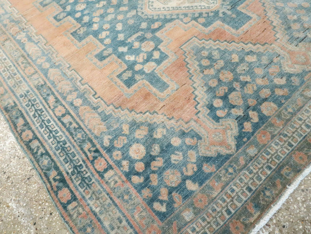 Vintage Persian Afshar Accent Rug, No.28582 - Staging