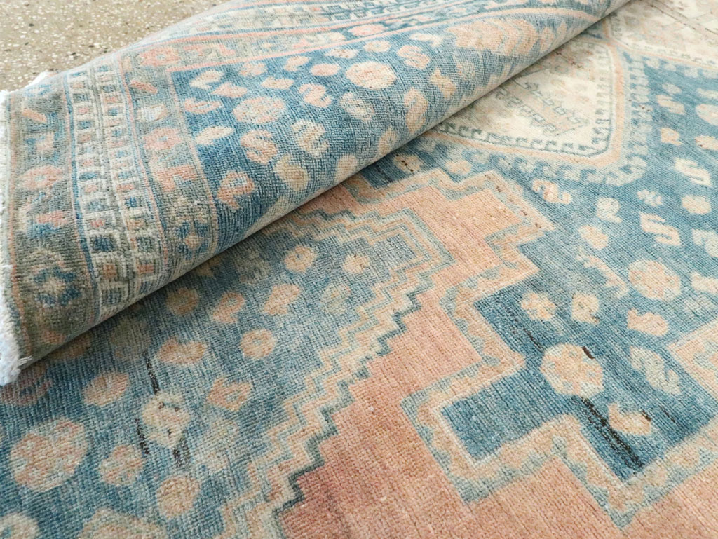 Vintage Persian Afshar Accent Rug, No.28582 - Staging