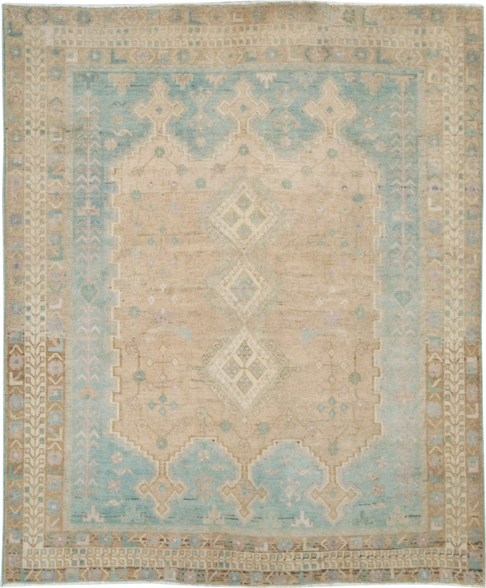 Vintage Persian Afshar Tribal Accent Rug, No.28583 - Staging