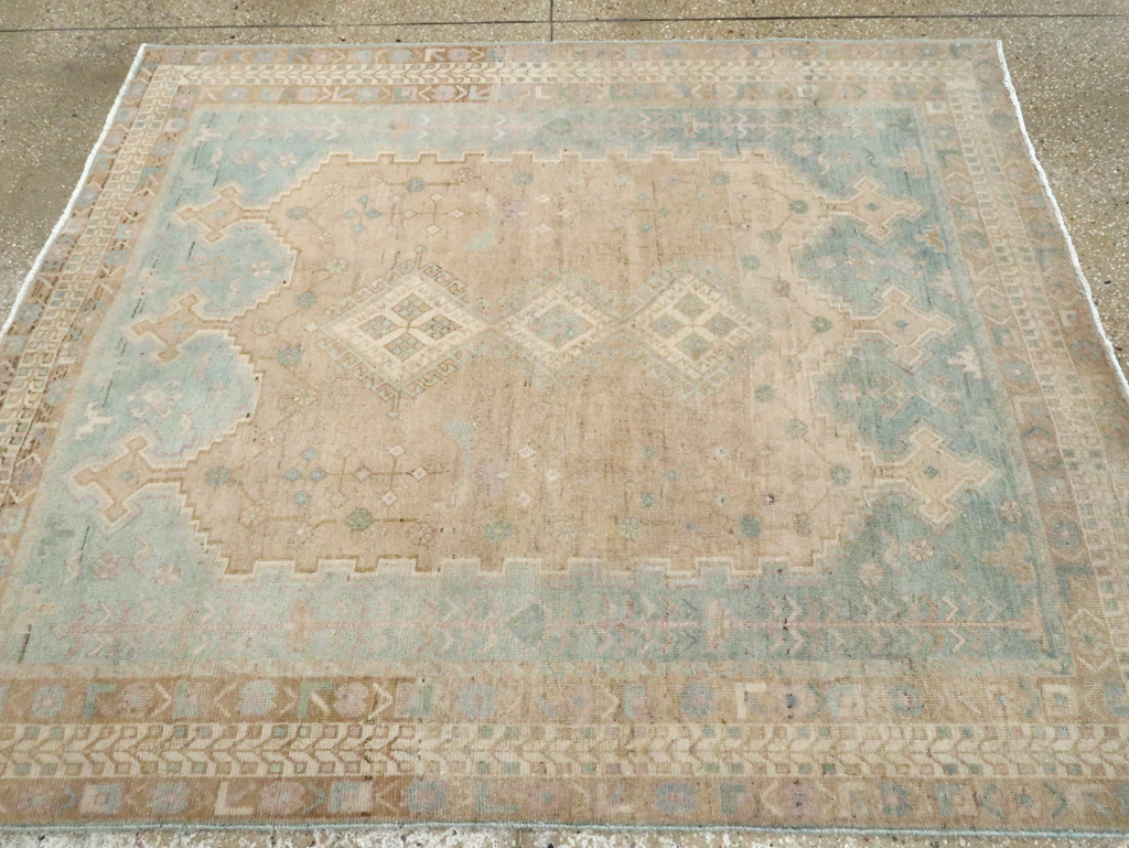 Vintage Persian Afshar Tribal Accent Rug, No.28583 - Staging
