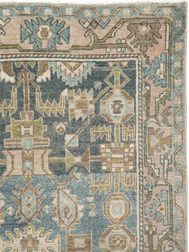 Vintage Persian Malayer Throw Rug, No.28584 - Staging