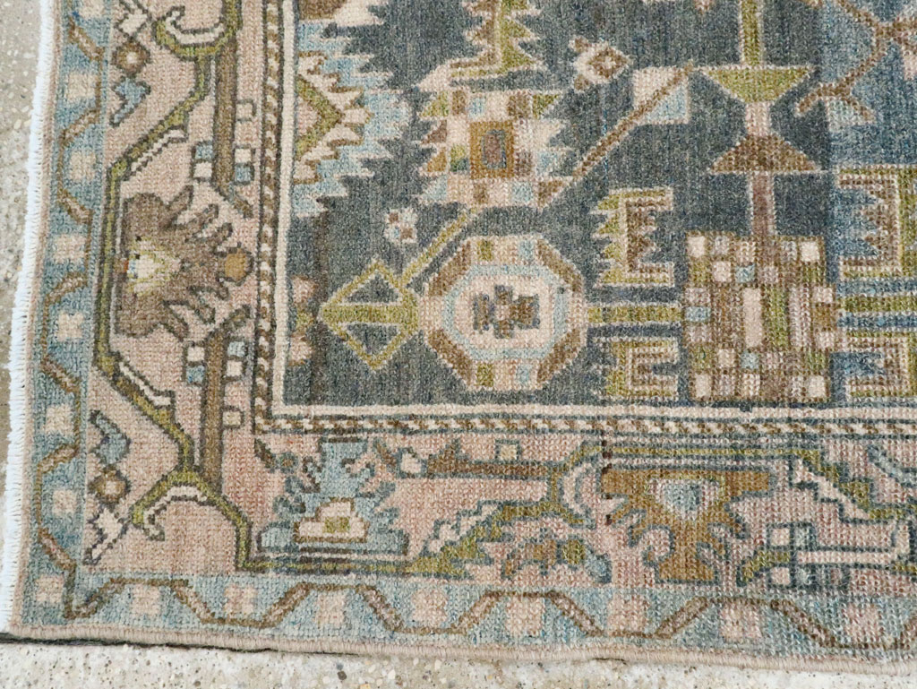 Vintage Persian Malayer Throw Rug, No.28584 - Staging