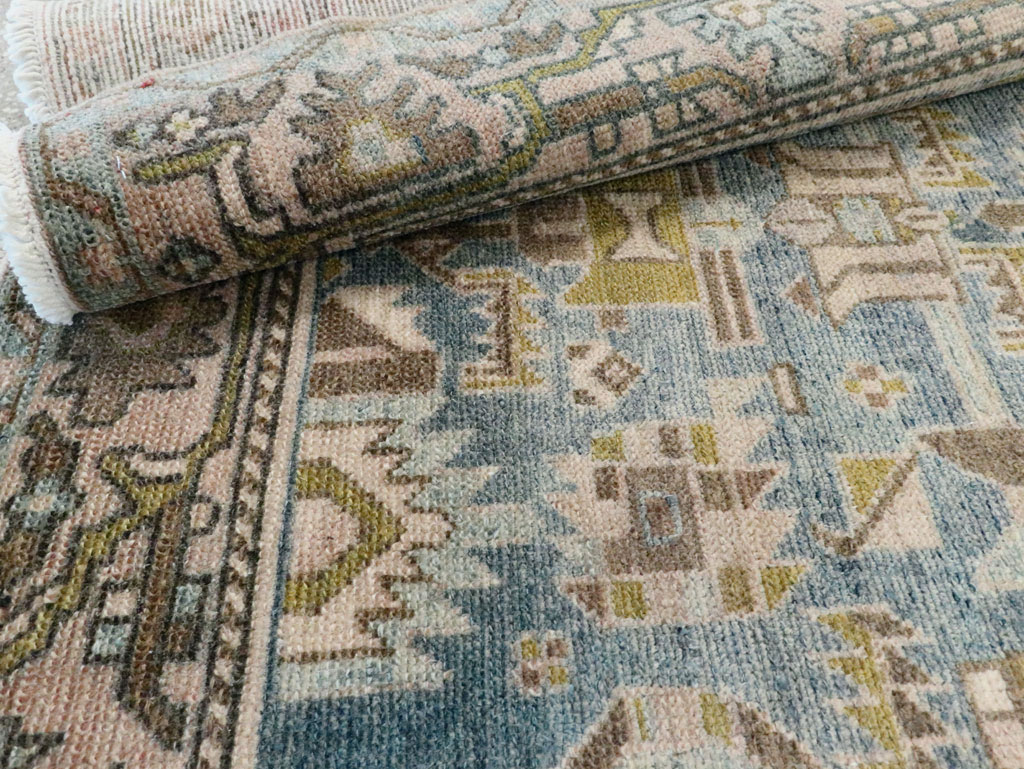 Vintage Persian Malayer Throw Rug, No.28584 - Staging