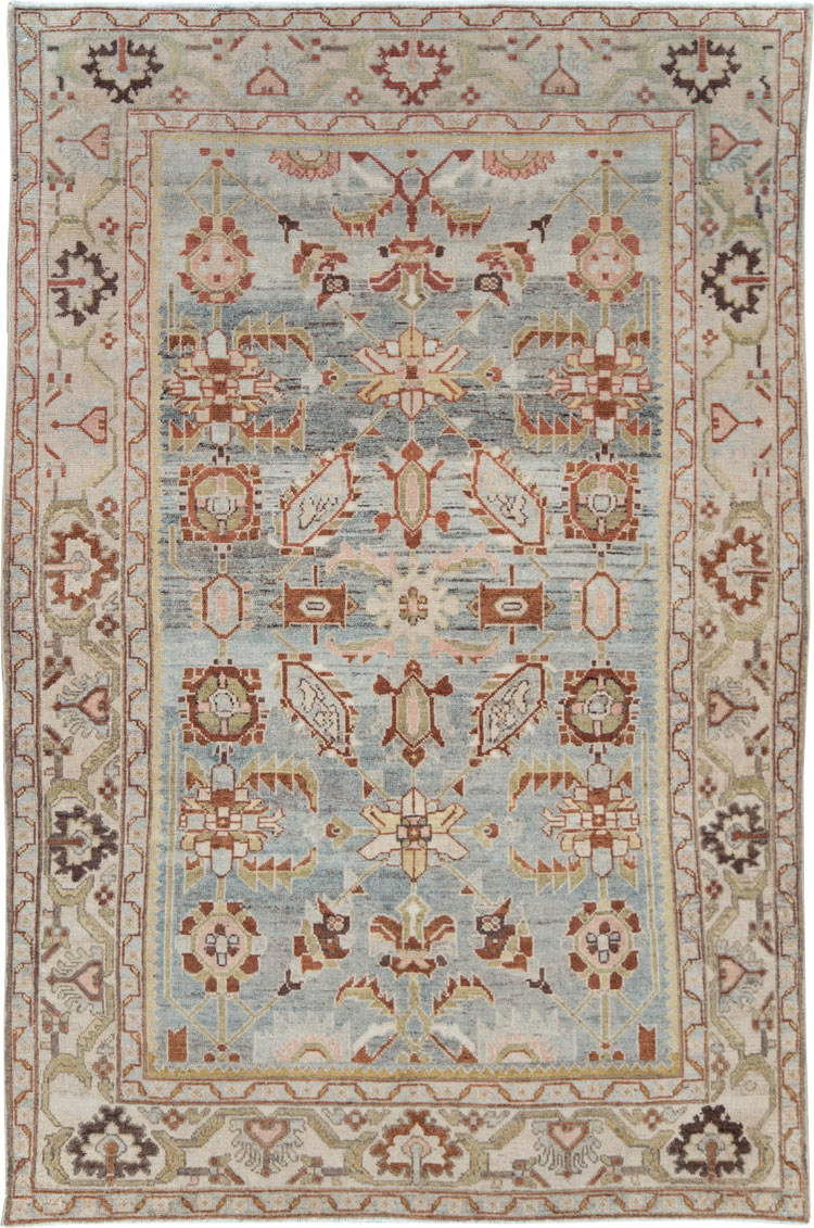 Vintage Persian Malayer Accent Rug, No.28585 - Staging