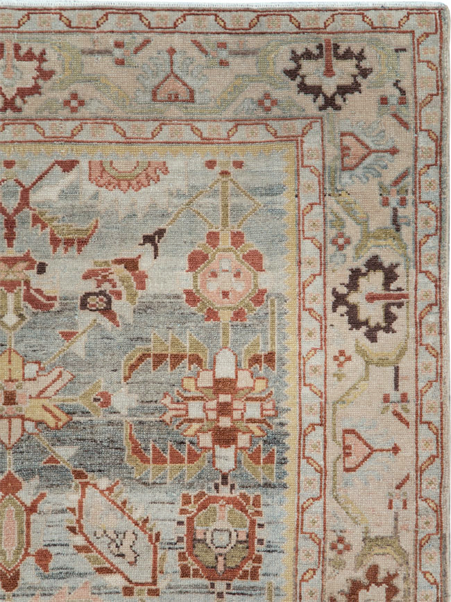 Vintage Persian Malayer Accent Rug, No.28585 - Staging
