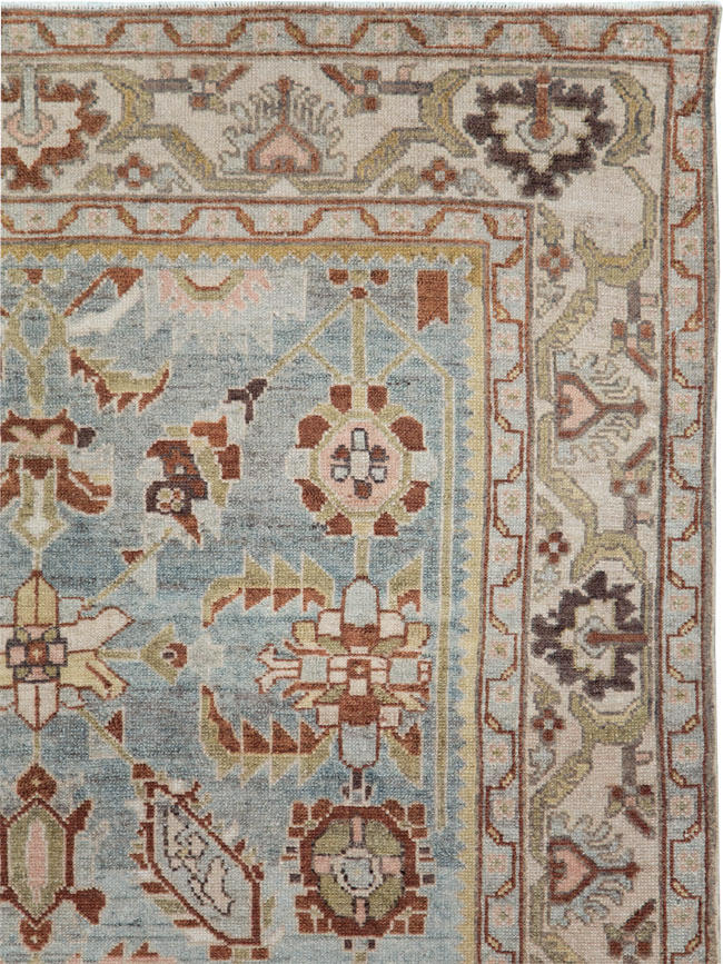 Vintage Persian Malayer Accent Rug, No.28585 - Staging