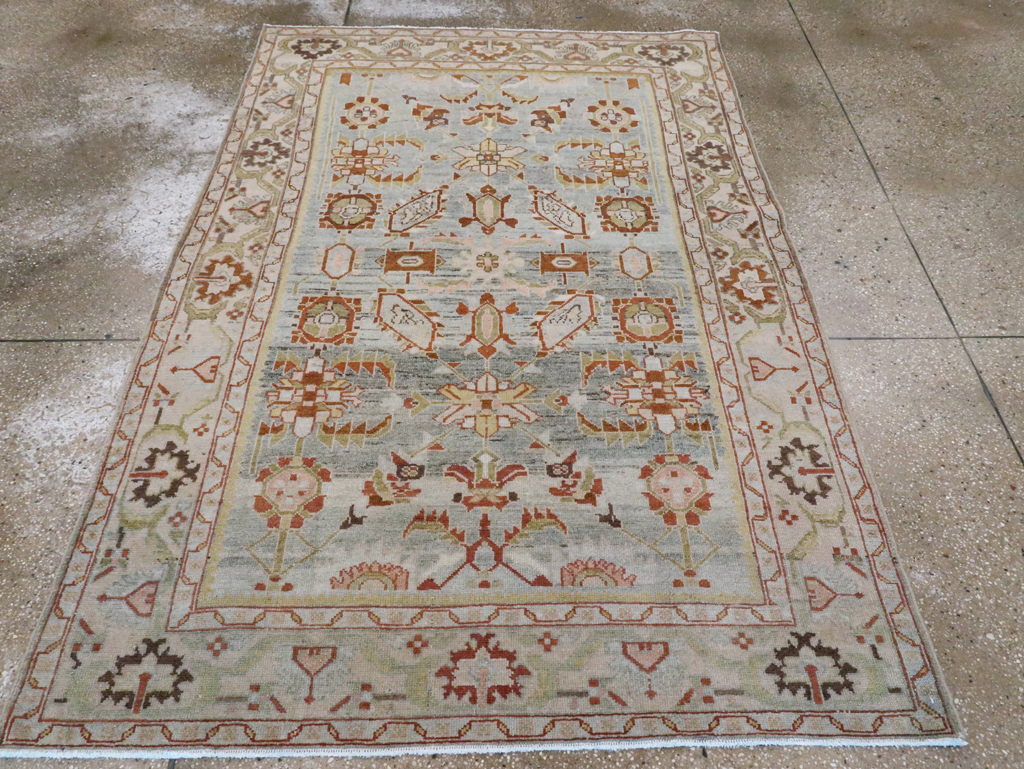 Vintage Persian Malayer Accent Rug, No.28585 - Staging