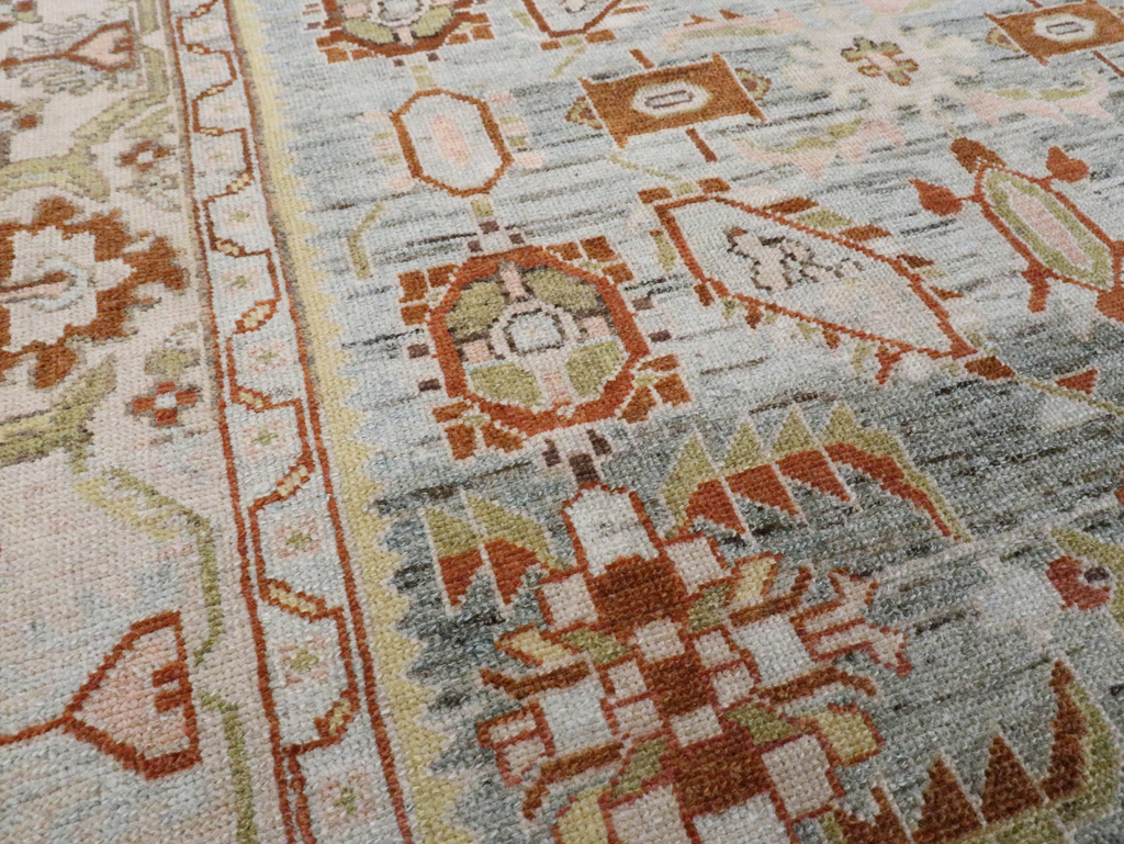 Vintage Persian Malayer Accent Rug, No.28585 - Staging