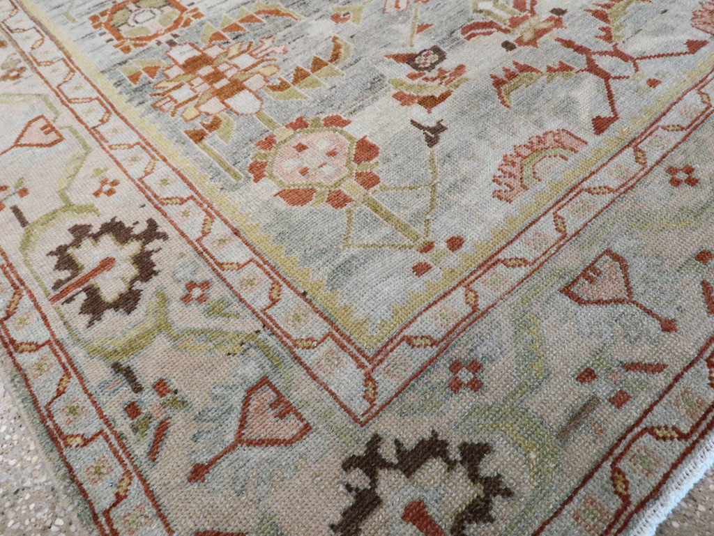 Vintage Persian Malayer Accent Rug, No.28585 - Staging