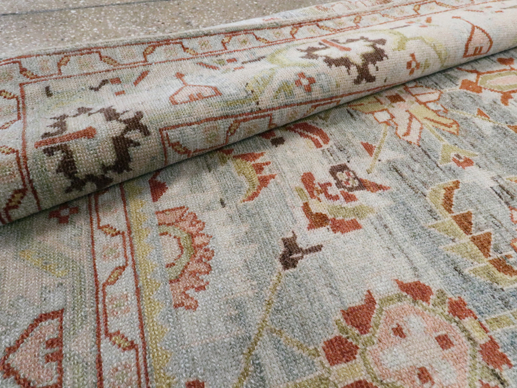 Vintage Persian Malayer Accent Rug, No.28585 - Staging