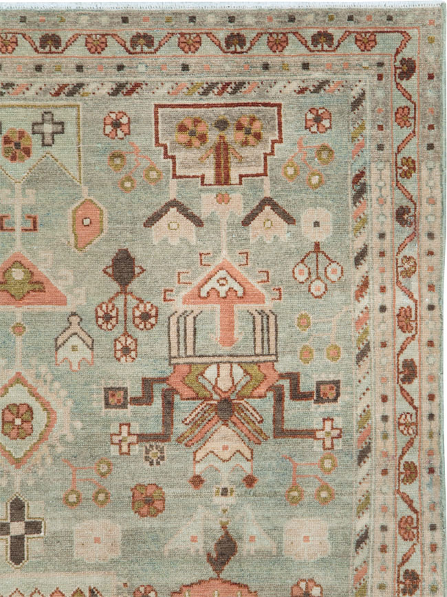 Vintage Persian Malayer Accent Rug, No.28586 - Staging
