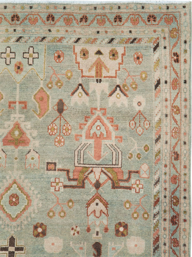 Vintage Persian Malayer Accent Rug, No.28586 - Staging
