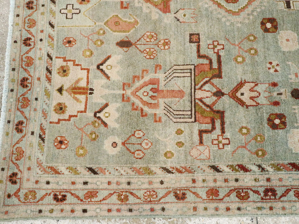 Vintage Persian Malayer Accent Rug, No.28586 - Staging