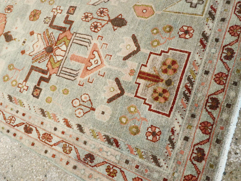 Vintage Persian Malayer Accent Rug, No.28586 - Staging