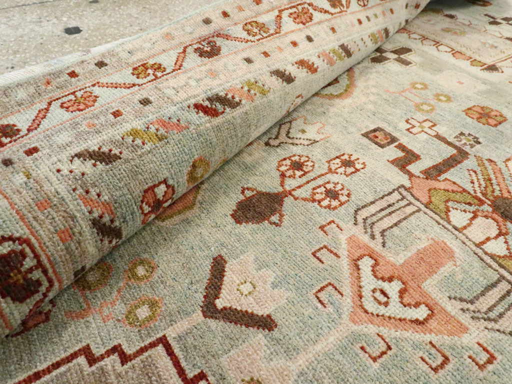 Vintage Persian Malayer Accent Rug, No.28586 - Staging