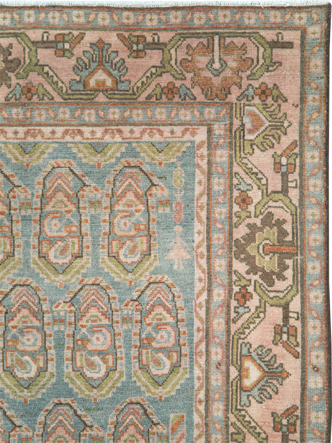 Vintage Persian Malayer Accent Rug, No.28587 - Staging