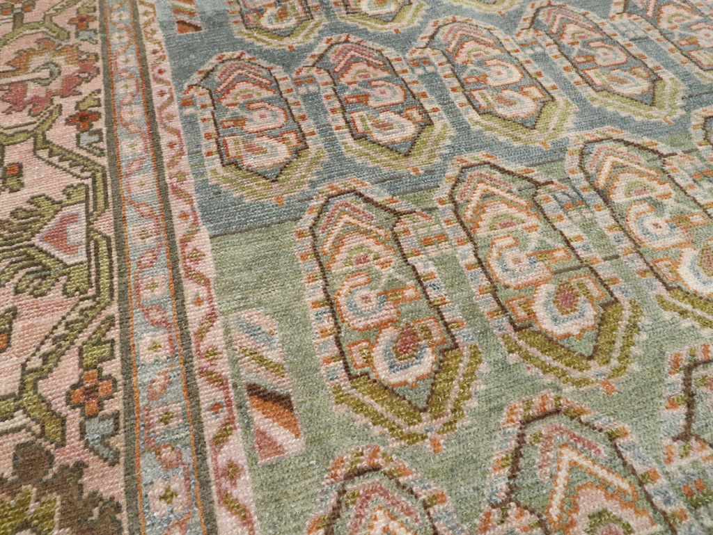 Vintage Persian Malayer Accent Rug, No.28587 - Staging
