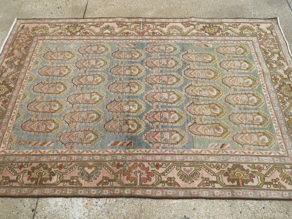 Vintage Persian Malayer Accent Rug, No.28587 - Staging