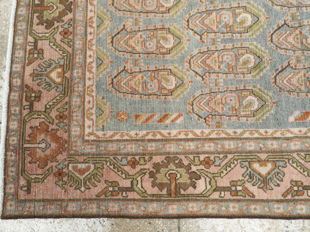 Vintage Persian Malayer Accent Rug, No.28587 - Staging