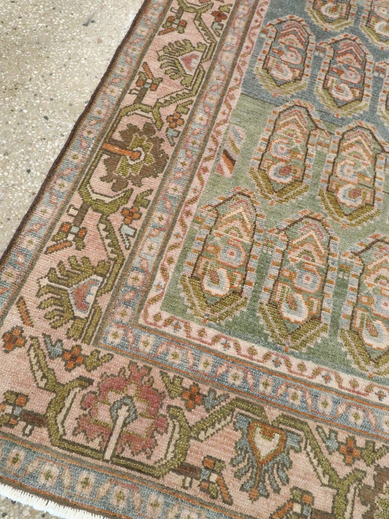 Vintage Persian Malayer Accent Rug, No.28587 - Staging