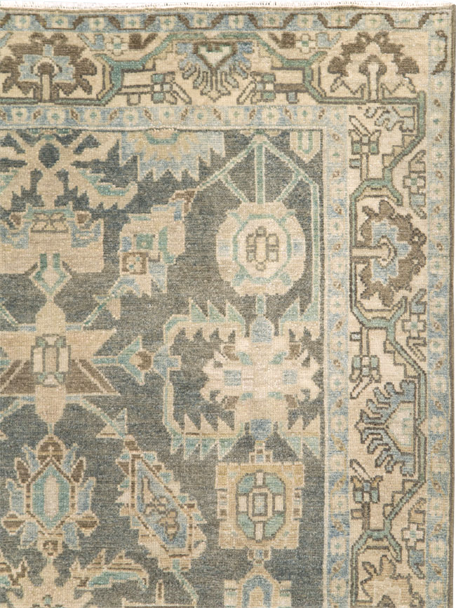 Vintage Persian Malayer Accent Rug, No.28589 - Staging