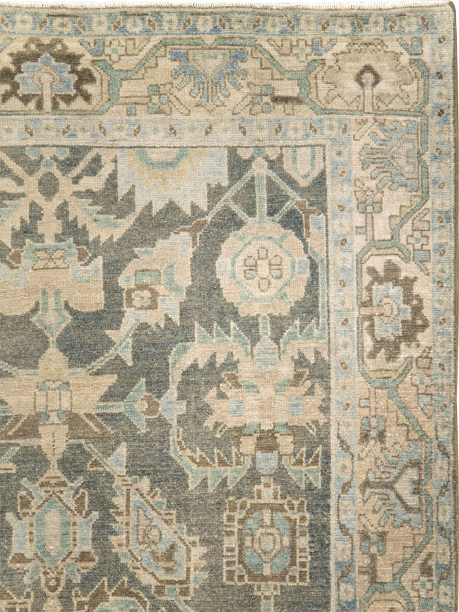 Vintage Persian Malayer Accent Rug, No.28589 - Staging