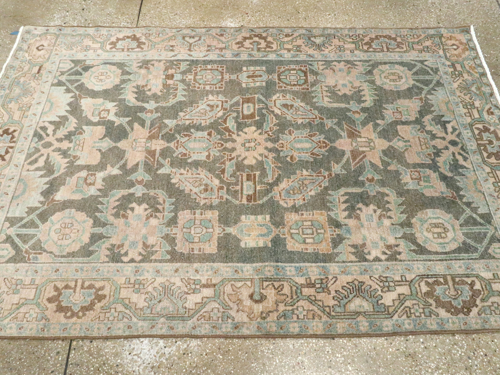 Vintage Persian Malayer Accent Rug, No.28589 - Staging