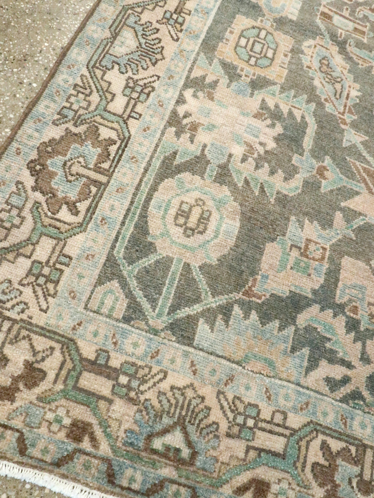 Vintage Persian Malayer Accent Rug, No.28589 - Staging