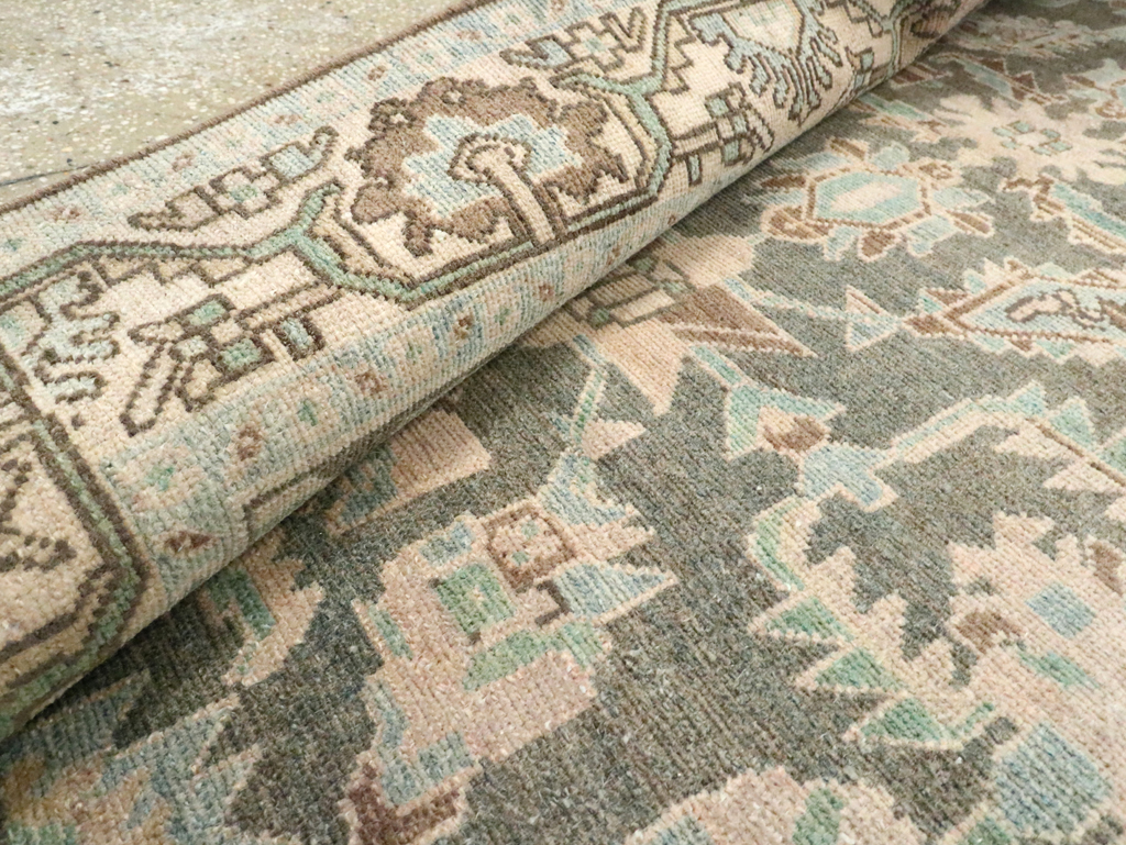 Vintage Persian Malayer Accent Rug, No.28589 - Staging