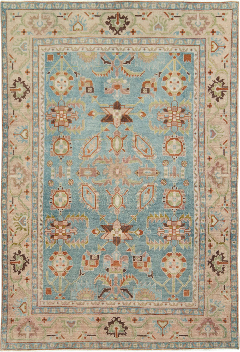 Vintage Persian Malayer Accent Rug (Pair: 1 of 2), No.28590 - Staging