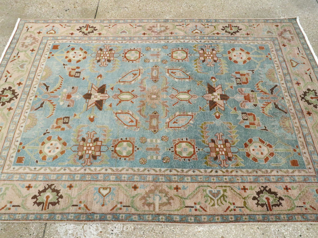 Vintage Persian Malayer Accent Rug (Pair: 1 of 2), No.28590 - Staging