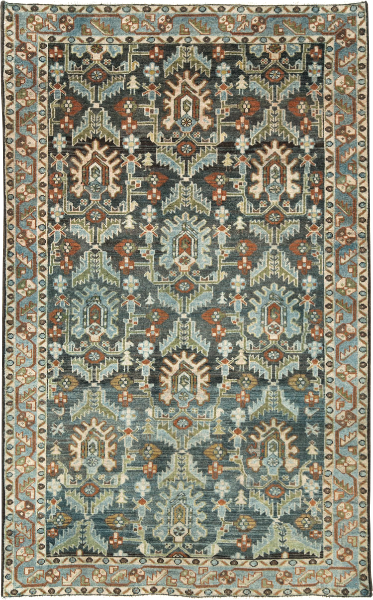 Vintage Persian Malayer Accent Rug, No.28591 - Staging