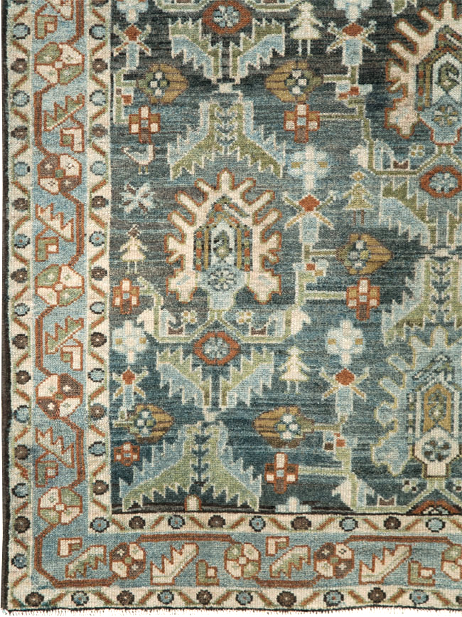 Vintage Persian Malayer Accent Rug, No.28591 - Staging