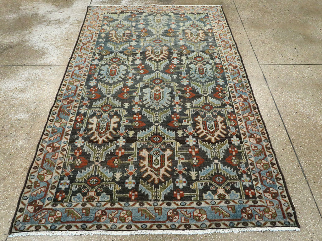 Vintage Persian Malayer Accent Rug, No.28591 - Staging