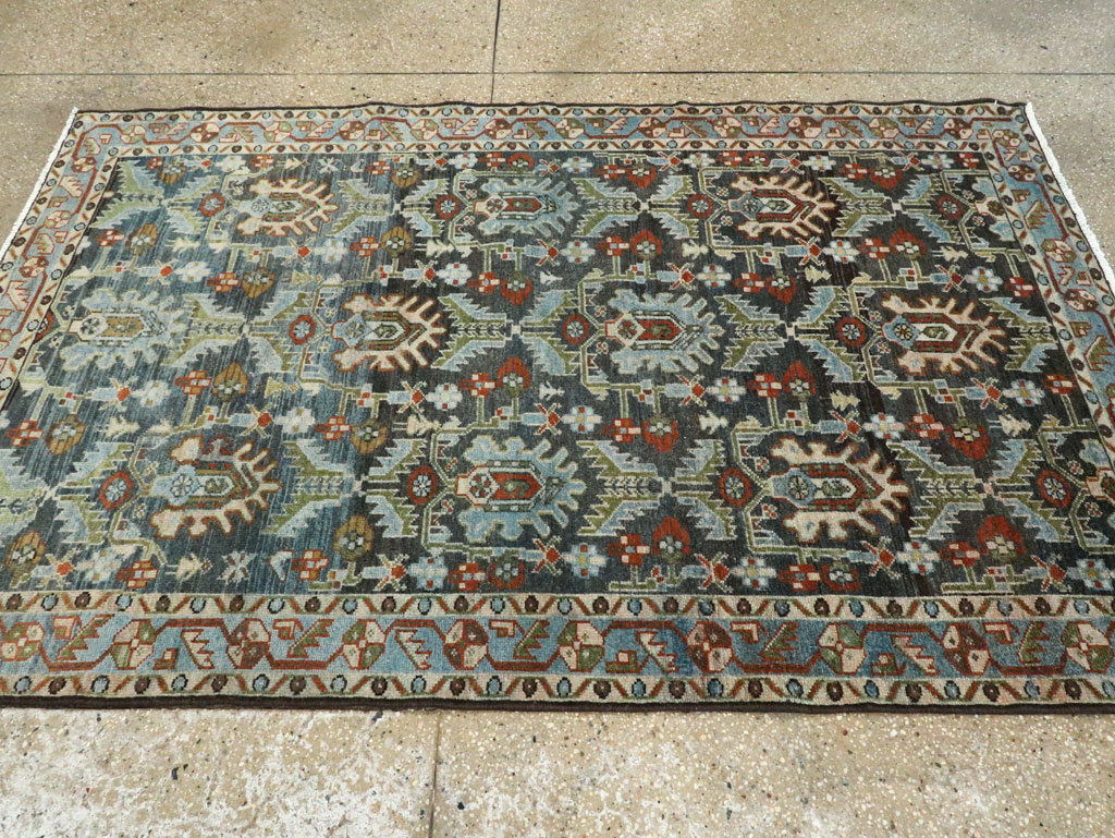 Vintage Persian Malayer Accent Rug, No.28591 - Staging