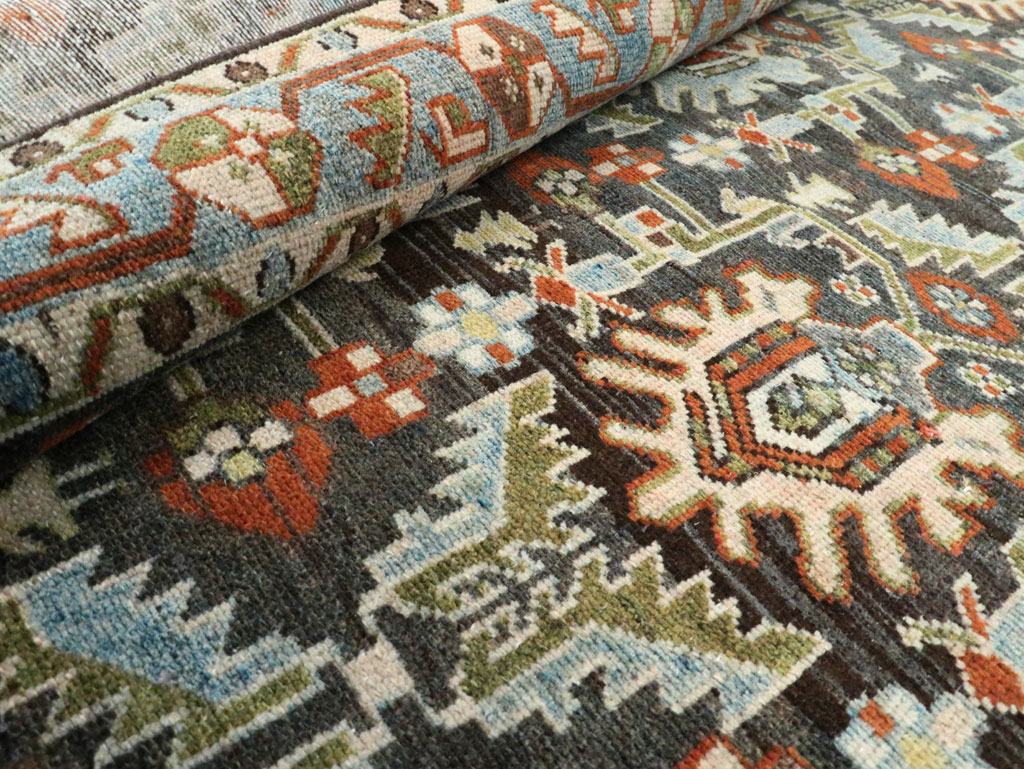 Vintage Persian Malayer Accent Rug, No.28591 - Staging