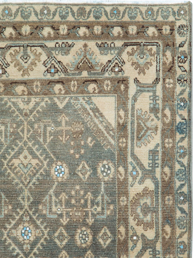 Vintage Persian Malayer Throw Rug, No.28592 - Staging