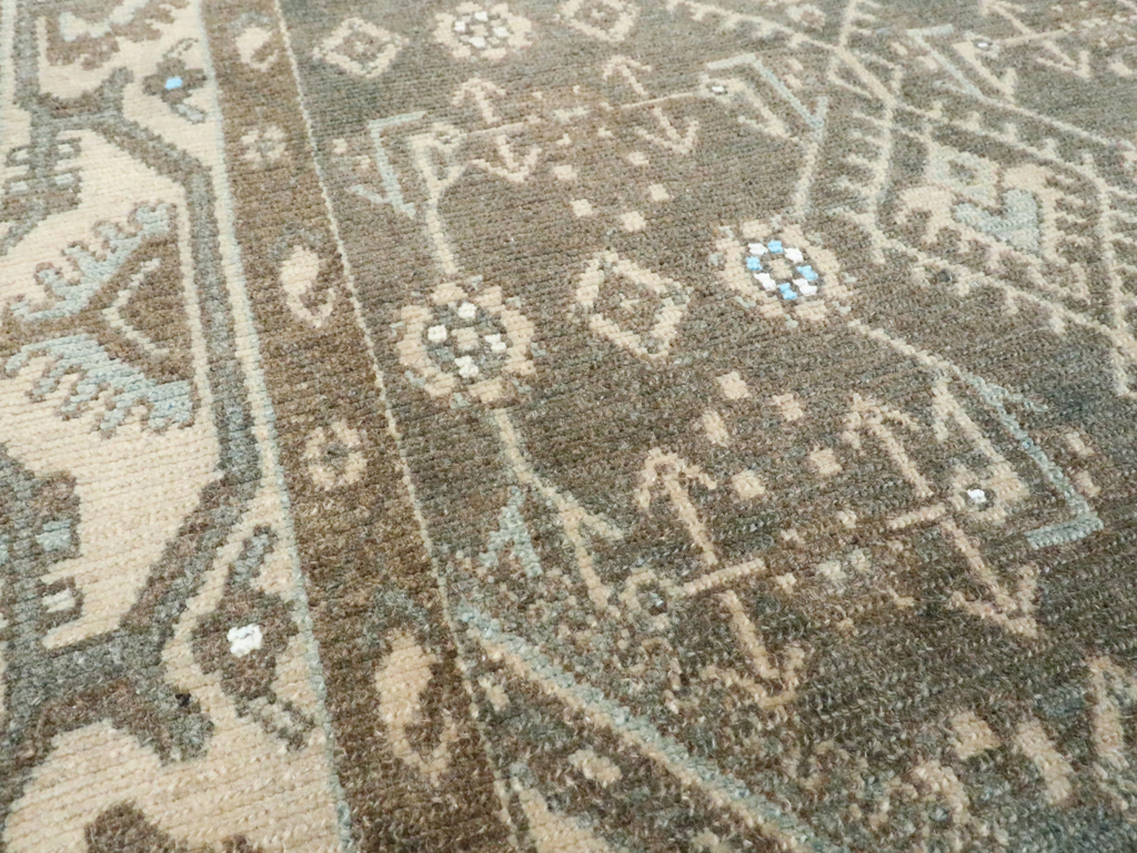 Vintage Persian Malayer Throw Rug, No.28592 - Staging