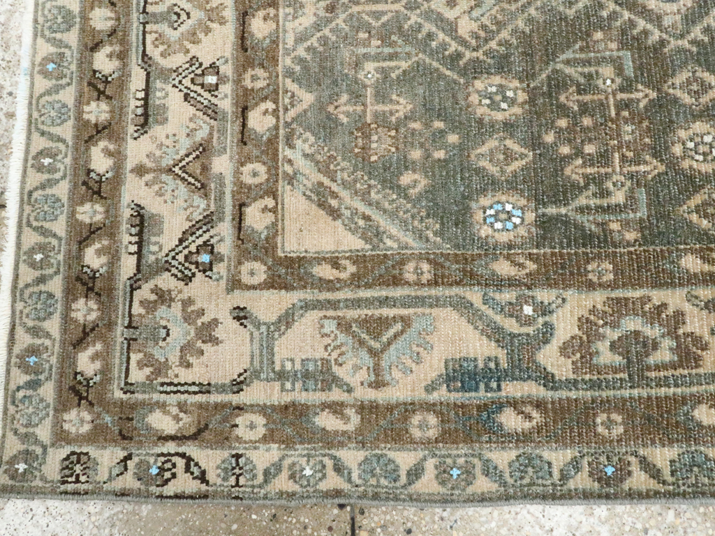 Vintage Persian Malayer Throw Rug, No.28592 - Staging