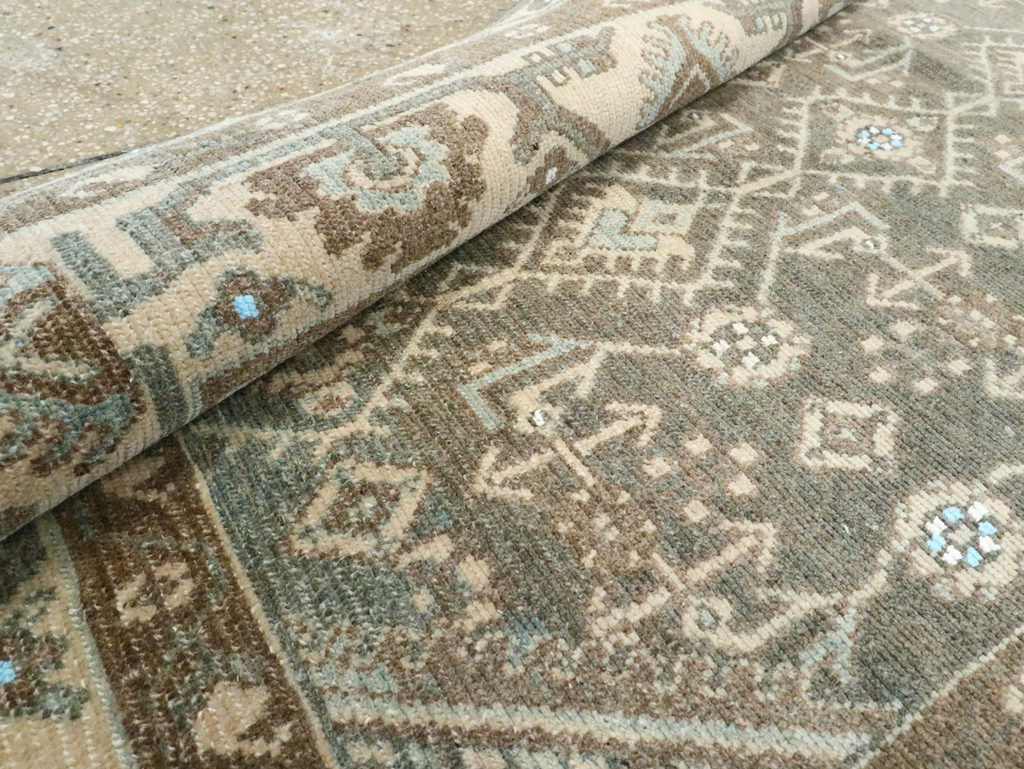 Vintage Persian Malayer Throw Rug, No.28592 - Staging