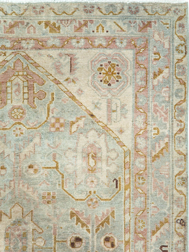 Vintage Persian Malayer Accent Rug, No.28593 - Staging