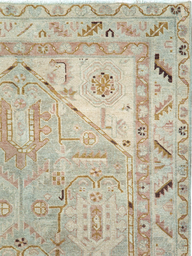 Vintage Persian Malayer Accent Rug, No.28593 - Staging