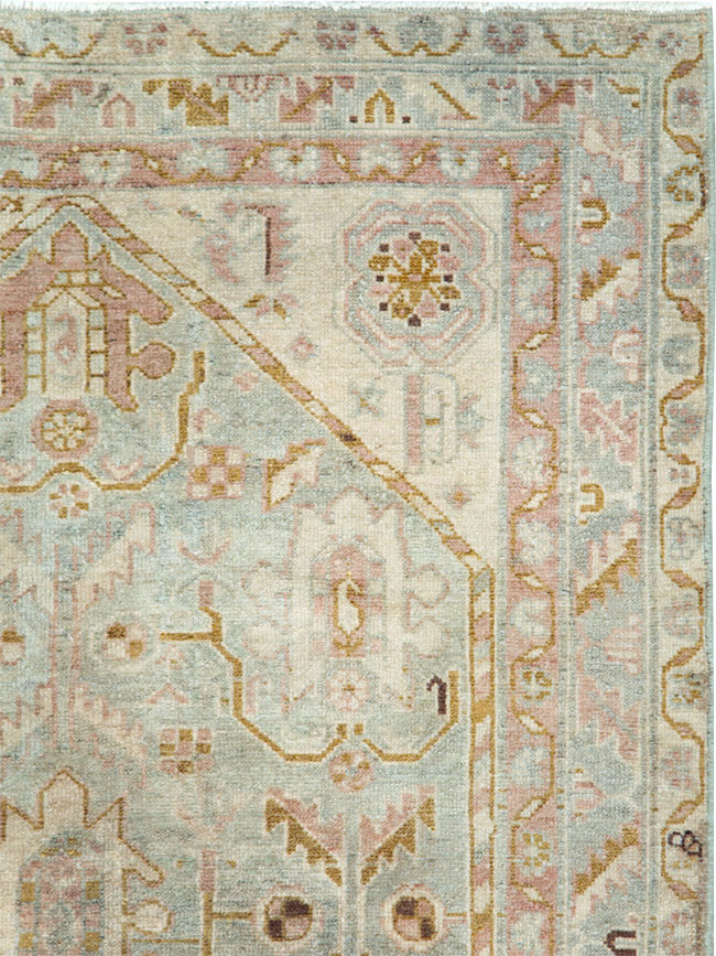 Vintage Persian Malayer Accent Rug, No.28593 - Staging