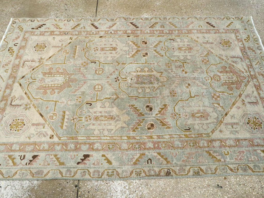 Vintage Persian Malayer Accent Rug, No.28593 - Staging